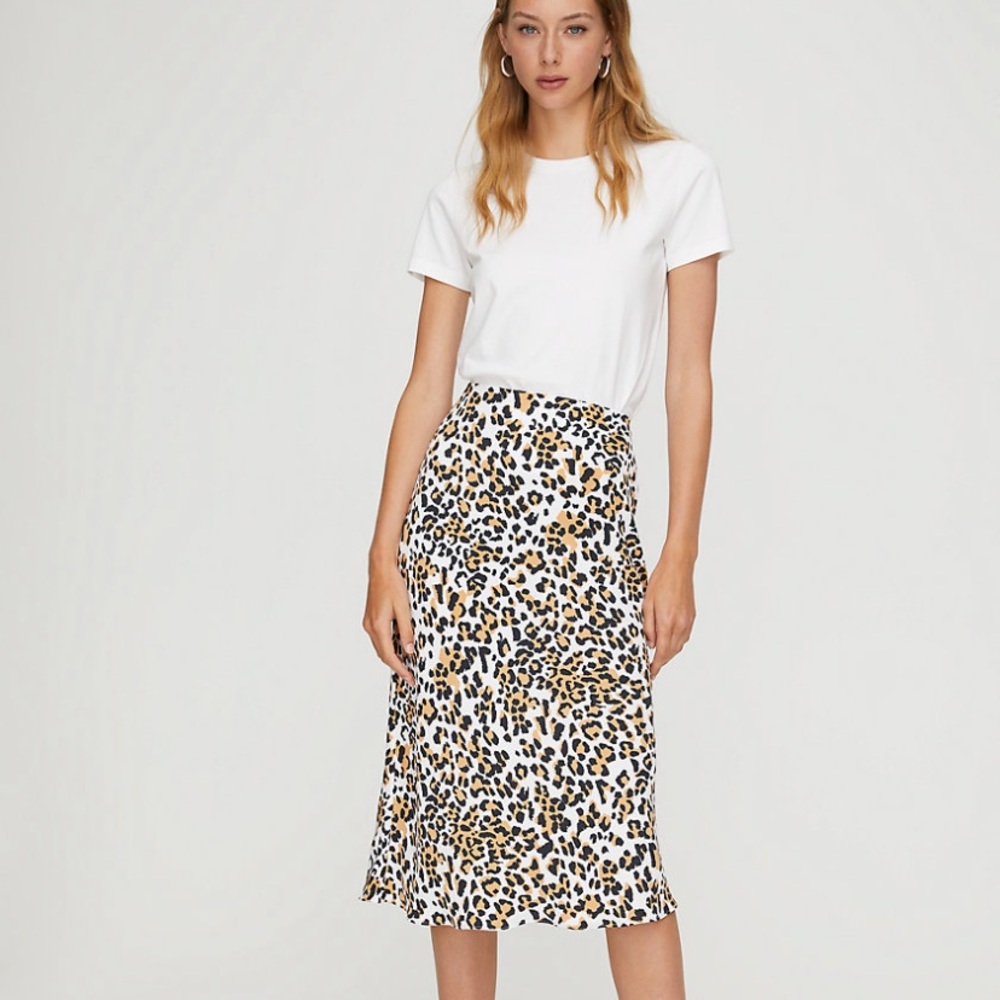 Babaton Leopard Midi skirt by Aritzia